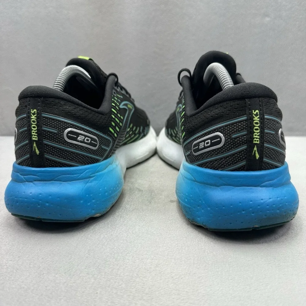 Mens Size 10 (D) Brooks Glycerin 20 Shoes Black / Green Athletic Running Sneaker